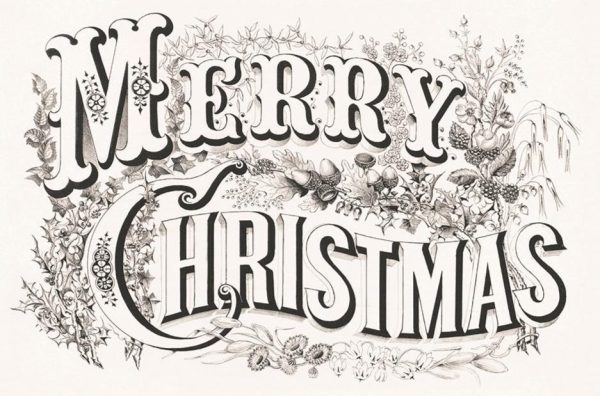 Merry Christmas Typografisch Online