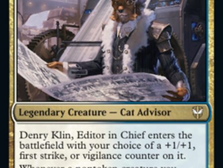 Denry Klin, Editor in Chief [Streets of New Capenna Commander] Hot on Sale