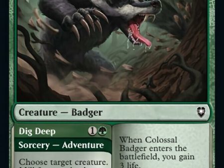 Colossal Badger    Dig Deep [Commander Legends: Battle for Baldur s Gate] on Sale