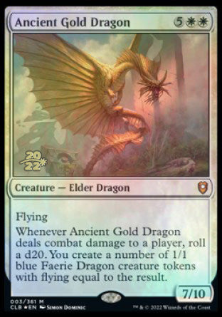 Ancient Gold Dragon [Commander Legends: Battle for Baldur s Gate Prerelease Promos] Discount