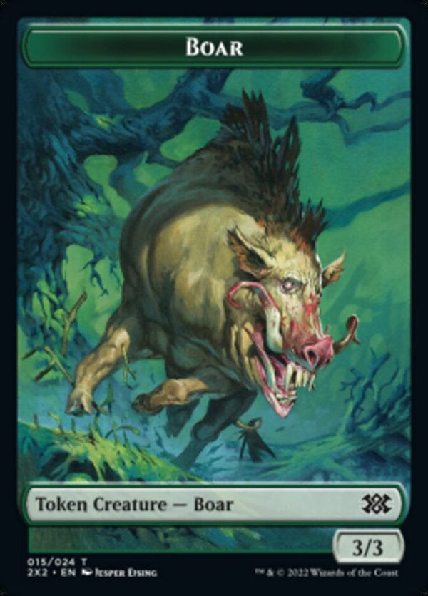 Boar    Aven Initiate Double-Sided Token [Double Masters 2022 Tokens] For Discount