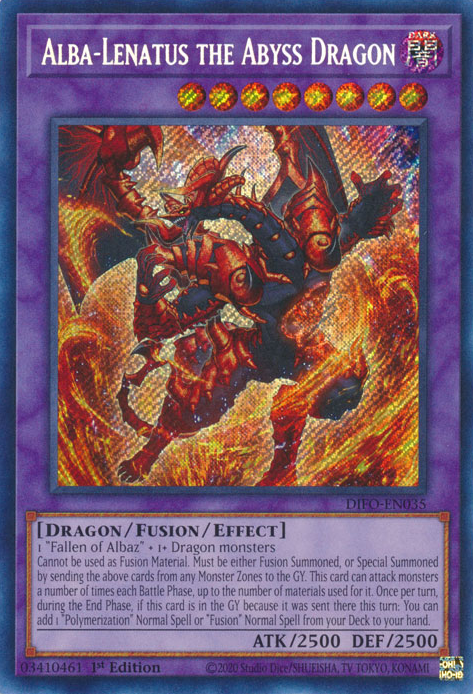 Alba-Lenatus the Abyss Dragon [DIFO-EN035] Secret Rare Discount