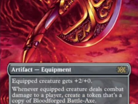 Bloodforged Battle-Axe (Borderless Alternate Art) [Double Masters 2022] Online Hot Sale