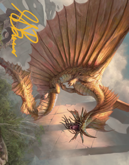 Ancient Gold Dragon Art Card (28) (Gold-Stamped Signature) [Commander Legends: Battle for Baldur s Gate Art Series] Online now