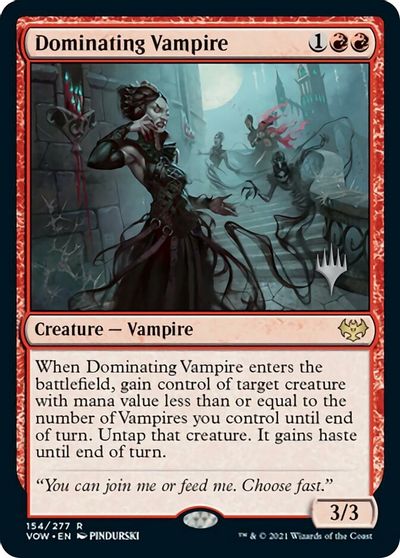 Dominating Vampire (Promo Pack) [Innistrad: Crimson Vow Promos] Online Sale