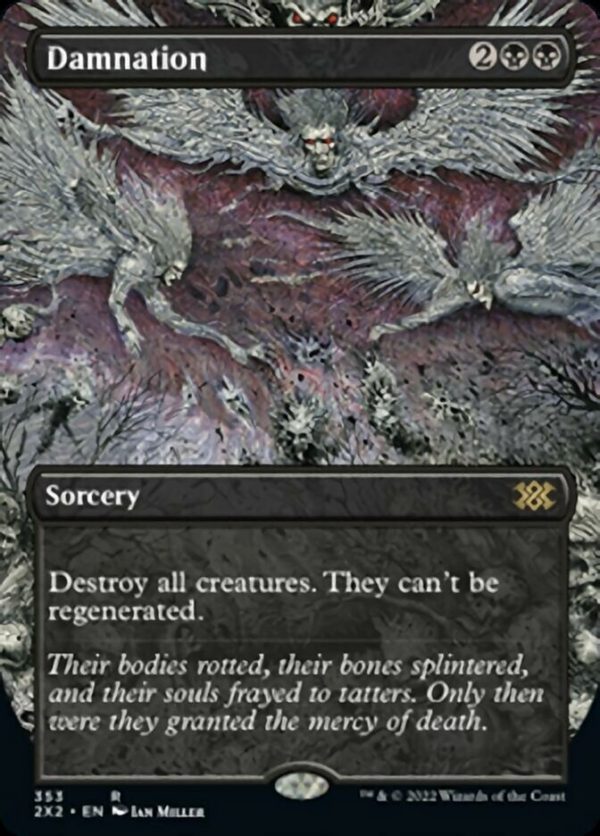 Damnation (Borderless Alternate Art) [Double Masters 2022] Sale