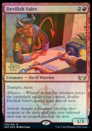 Devilish Valet [Streets of New Capenna Prerelease Promos] Supply