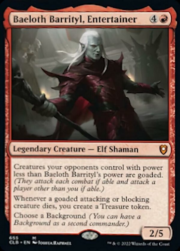 Baeloth Barrityl, Entertainer [Commander Legends: Battle for Baldur s Gate] Hot on Sale