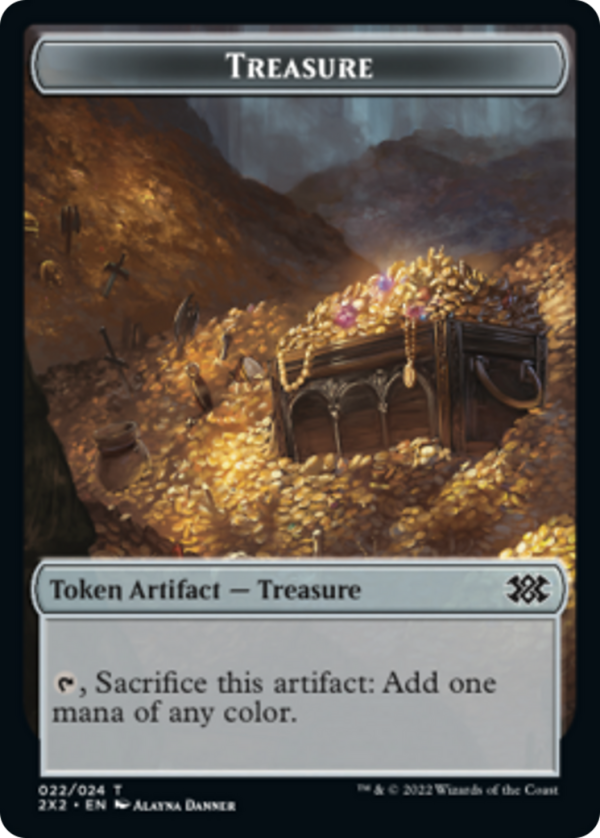 Saproling    Treasure Double-Sided Token [Double Masters 2022 Tokens] on Sale