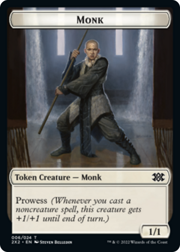 Boar    Monk Double-Sided Token [Double Masters 2022 Tokens] Cheap