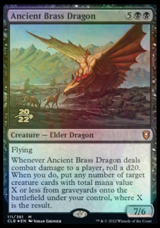 Ancient Brass Dragon [Commander Legends: Battle for Baldur s Gate Prerelease Promos] Online