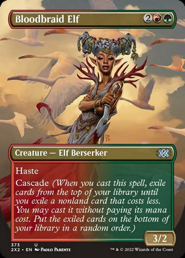 Bloodbraid Elf (Borderless Alternate Art) [Double Masters 2022] Discount